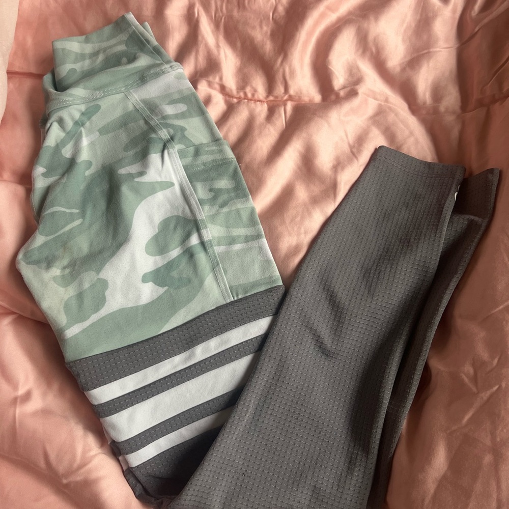 Bombshell Sportswear Legging Camouflage Green Gray Size XS